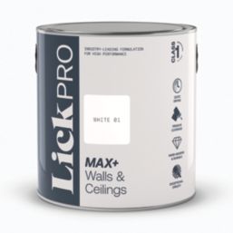LickPro Max+ 2.5Ltr White 01 Eggshell Emulsion  Paint