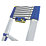 Werner  Anodised Aluminium & Plastic Soft-Close Telescopic Ladder 2.6m