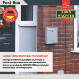Burg-Wachter Trent Post Box Silver Metallic