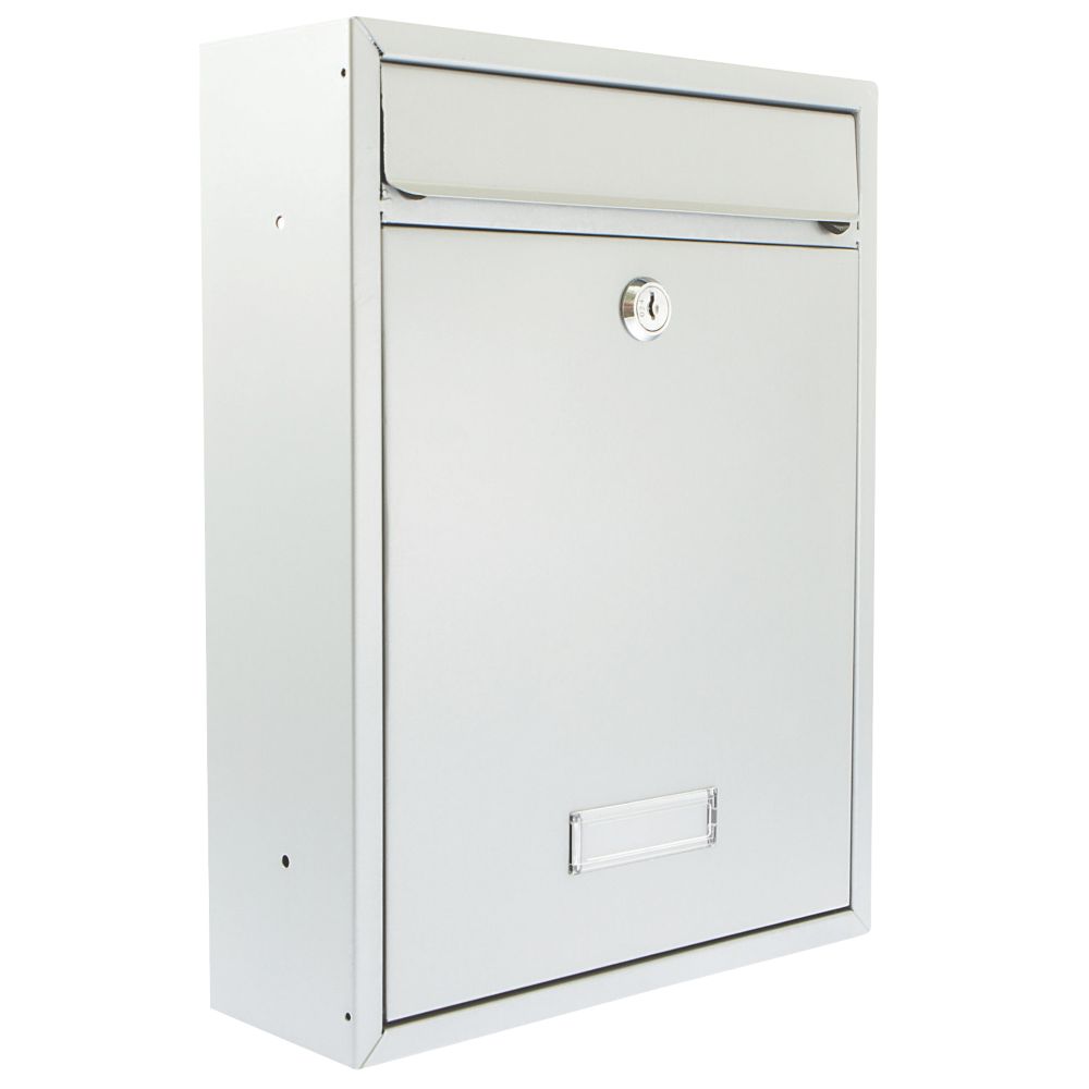 Burg-Wachter Trent Post Box Silver Metallic