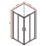 Framed Square Shower Enclosure LH&RH Polished Silver Effect/Clear 800mm x 800mm x 1850mm