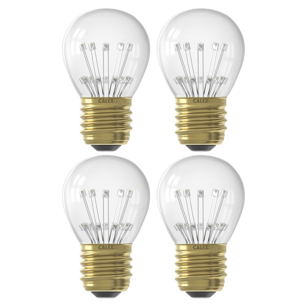 Calex Pearl E27 P45 LED Light Bulb 55lm 1W 4 Pack Screwfix