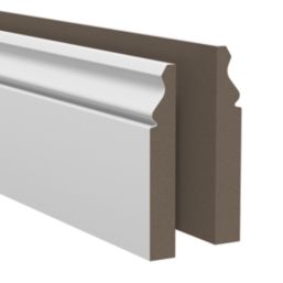 Essentials Primed MDF Ogee Skirting Board 2400mm x 119mm x 18mm 4 Pack