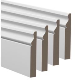 Essentials Primed MDF Ogee Skirting 2400mm x 119mm x 18mm 4 Pack