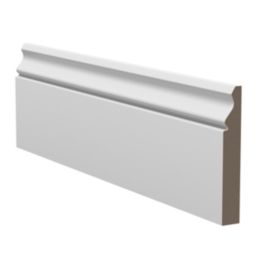 Essentials Primed MDF Ogee Skirting Board 2400mm x 119mm x 18mm 4 Pack