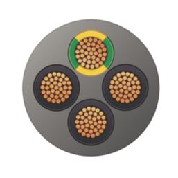 Time 4-Core YY Grey 1.5mm²  Unscreened Control Cable 1m Coil