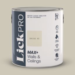 LickPro Max+ 2.5Ltr Greige 02 Matt Emulsion  Paint