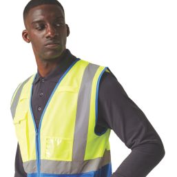 Regatta Pro Executive Hi-Vis Vest Yellow/Royal Blue Medium 39.5" Chest