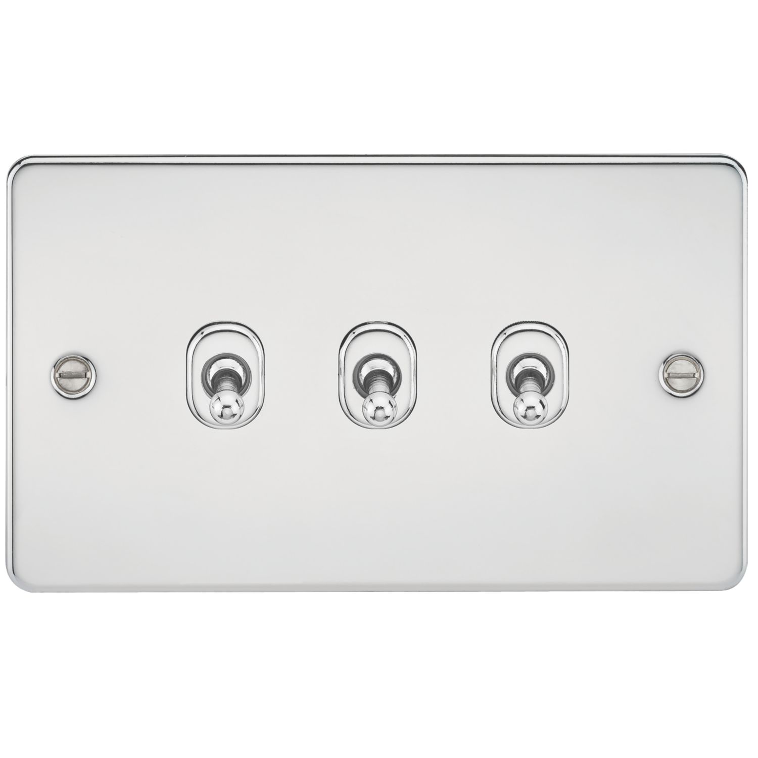Knightsbridge 10AX 3-Gang 2-Way Light Switch Polished Chrome (561TY)
