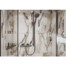 Hansgrohe AddStoris 1-Tier Corner Basket Brushed Black Chrome