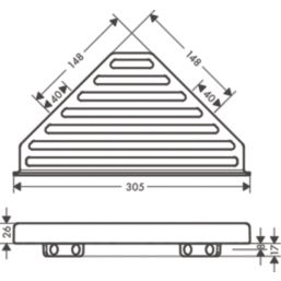Hansgrohe AddStoris 1-Tier Corner Basket Brushed Black Chrome