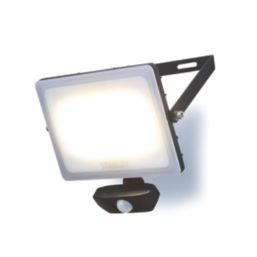 Stanley  Outdoor LED Slimline Floodlight With PIR Sensor Black 50W 4500lm