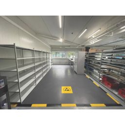 Ecotile ESD X-Joint Interlocking Floor Tiles Dark Grey 5mm 4 Pack