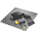 Ecotile ESD X-Joint Interlocking Floor Tiles Dark Grey 5mm 4 Pack