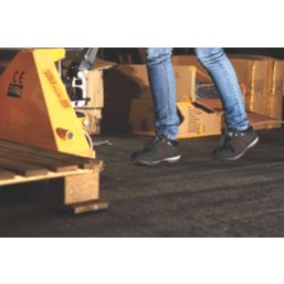 Amblers FS47 Size 6 Womens Black/Pink   Steel Toe Cap Safety Trainers