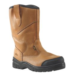 Site Gravel Size 7  Tan  Steel Toe Cap Safety Rigger Boots