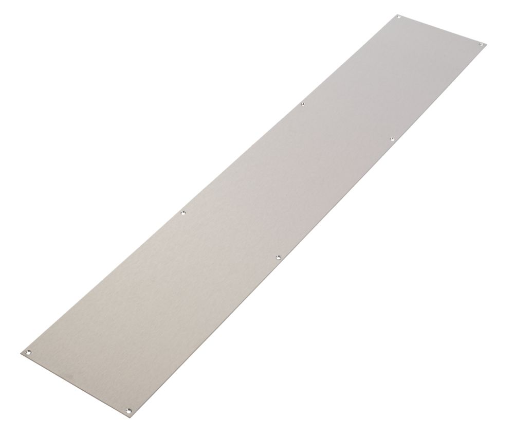 Smooth Kick Plate Satin Stainless Steel 838mm x 152mm Screwfix