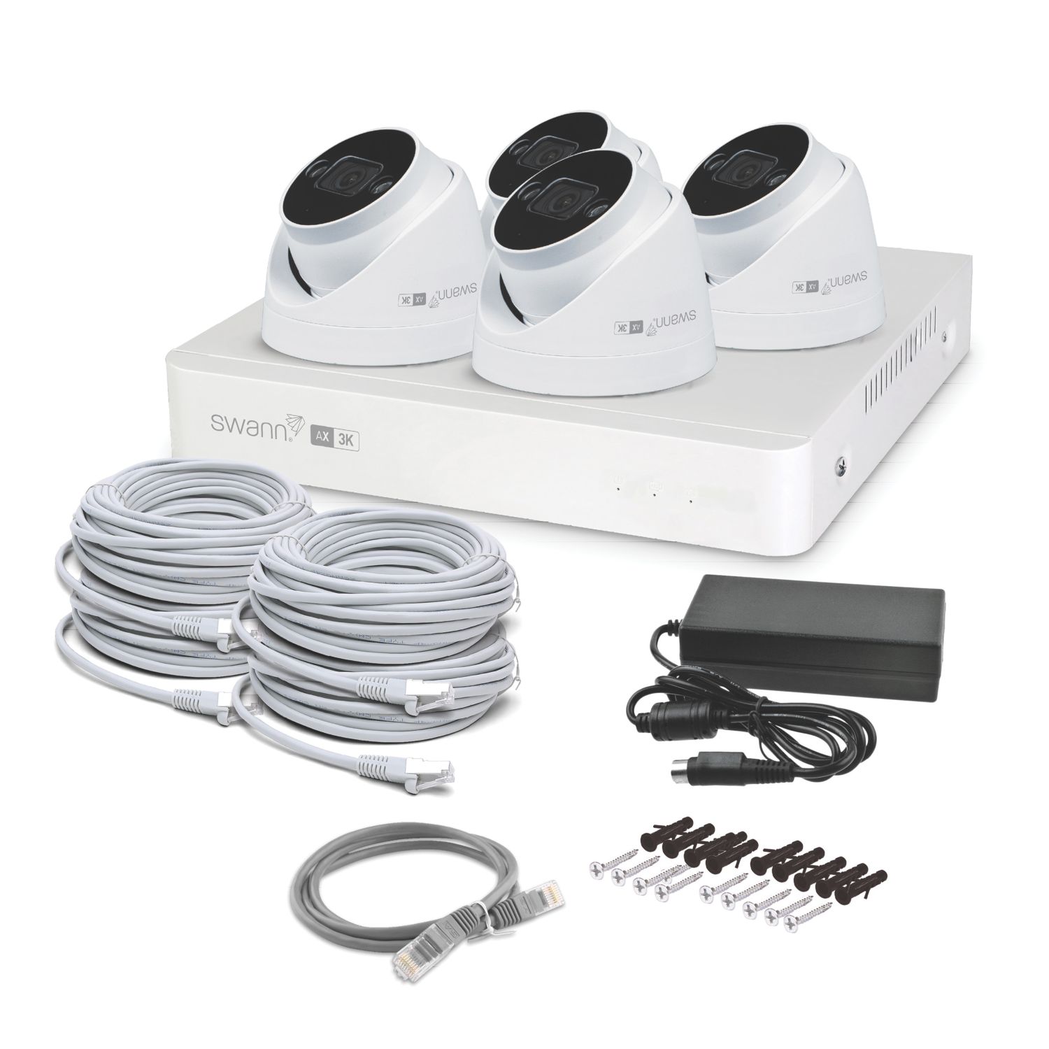 Swann AdvancedX 1TB HDDGB 8-Channel 4K NVR CCTV Kit & 4 x 5MP Indoor & Outdoor Cameras (562AV)