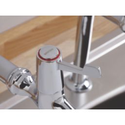 Bristan Value Bib Single Lever Kitchen Taps Chrome-Plated 1 Pair