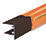 ALUKAP-XR Brown 25mm Sheet End Stop Bar 3000mm x 40mm