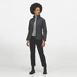 Regatta Octagon Womens Softshell Jacket Seal Grey (Black) Size 12