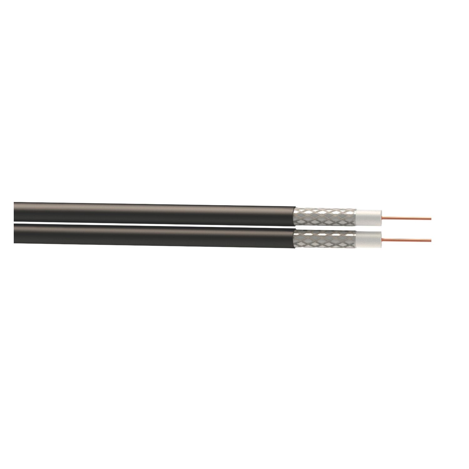 Time RG6 Black 2-Core Shotgun Coaxial Cable 50m Drum (562JY)