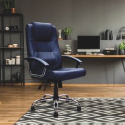 Nautilus Designs Westminster High Back Executive Chair Blue