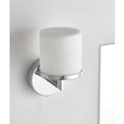 Saxby Hades Bathroom Wall Light Chrome/White