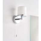 Saxby Hades Bathroom Wall Light Chrome/White
