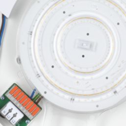 TCP  Indoor & Outdoor Round LED Bulkhead Light With Microwave Sensor White 12/16/20W 1900/1995lm