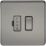 Knightsbridge  13A Switched Fused Spur  Black Nickel