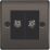 British General Nexus Metal 2-Gang Coaxial TV / FM Socket Black Nickel