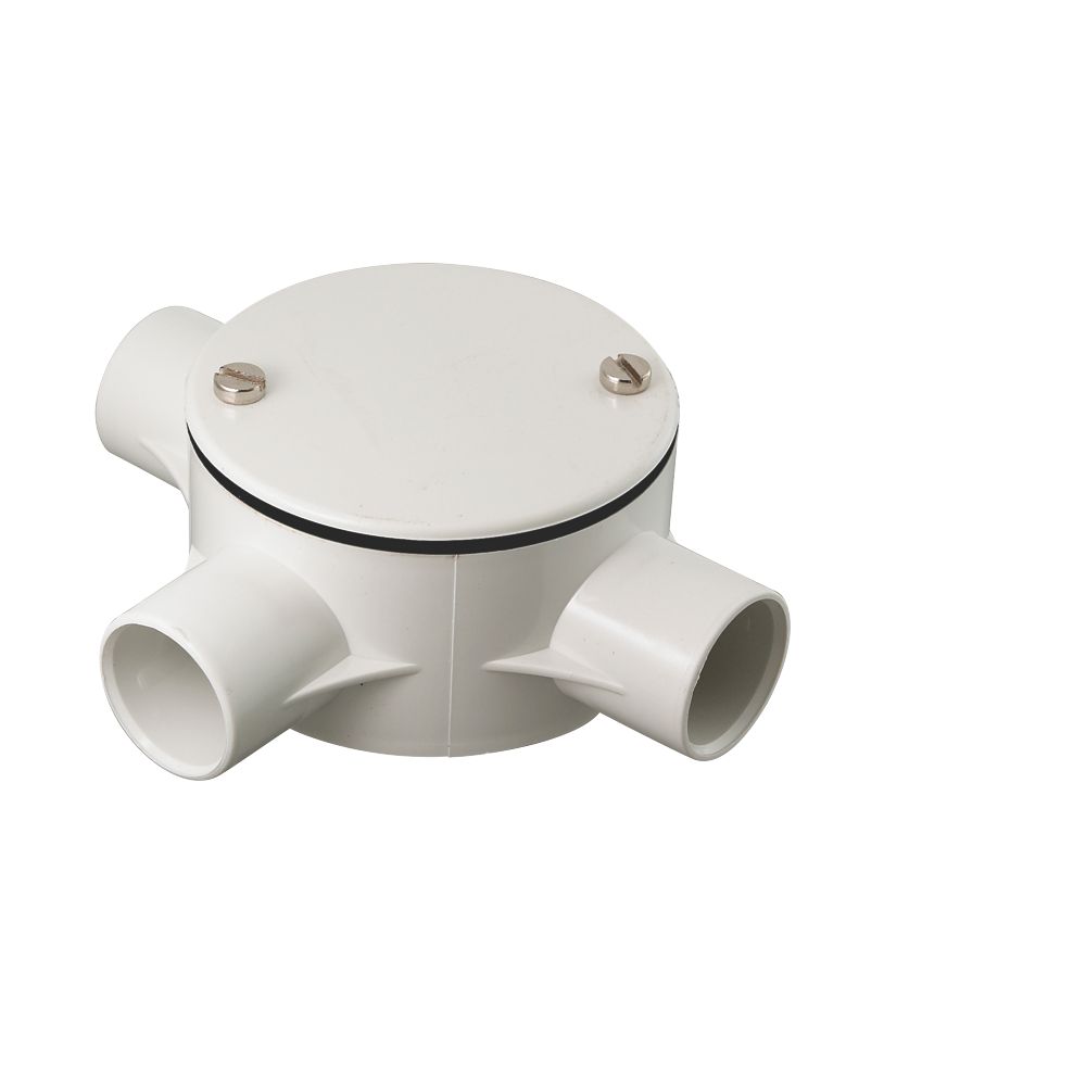 Tower 3 Way 20mm Tee Box White