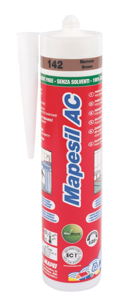 Mapei Mapesil AC 142 Solvent-Free Silicone Sealant Brown 310ml