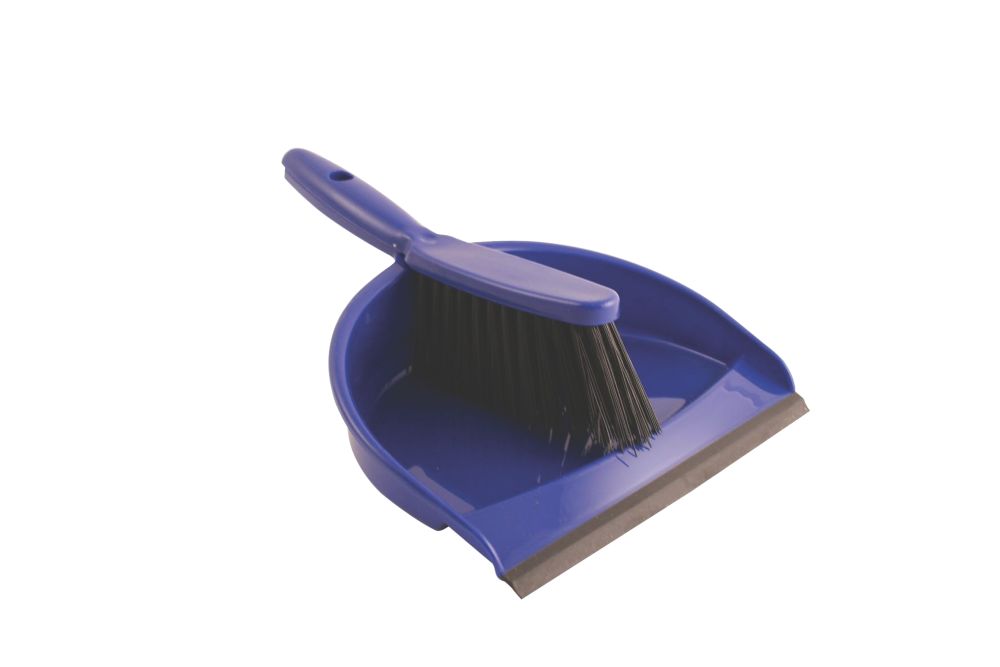 Bentley Dustpan & Brush Stiff Blue 5 Pack Screwfix