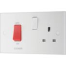 British General 900 Series 45A 2-Gang DP Cooker Switch & 13A DP Switched Socket White