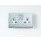 LAP  13A 2-Gang DP Switched Plug Socket Polished Chrome  with White Inserts 5 Pack