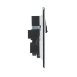 LAP  13A 2-Gang DP Switched Plug Socket Polished Chrome  with White Inserts 5 Pack