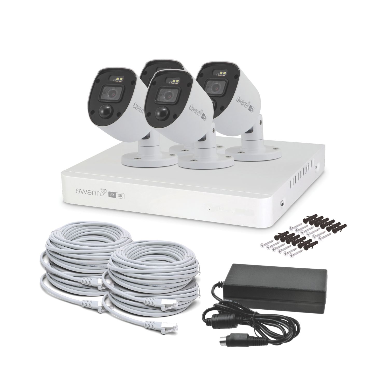 Swann AdvancedX 1TB HDDGB 8-Channel 4K NVR CCTV Kit & 4 x 5MP Indoor & Outdoor Cameras (563AV)