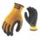 DEWALT Textured Rubber Gripper Gloves Yellow Large