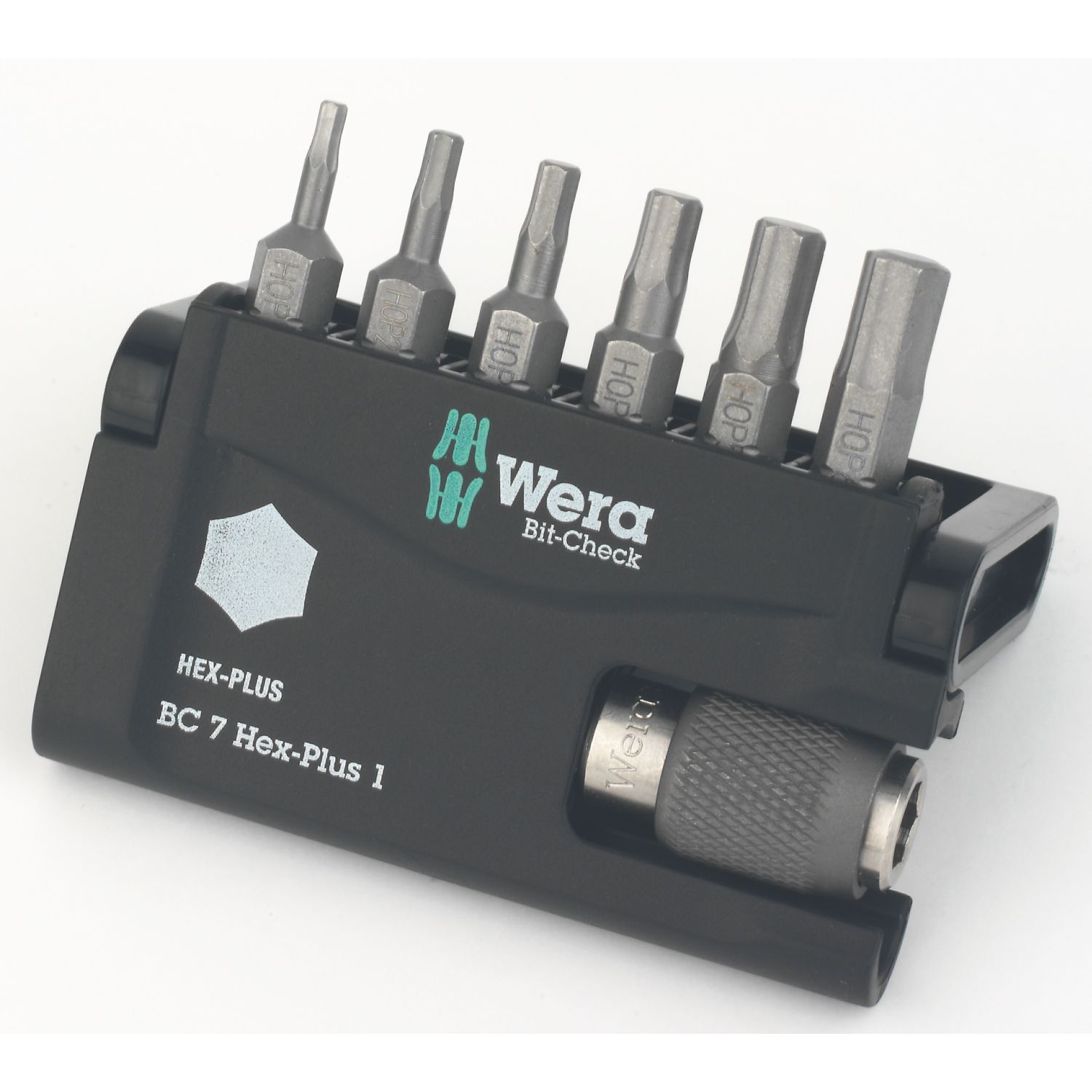 Wera Bit-Check 7 Hex-Plus 1 1/4" Hex Shank Hex Bit Set 7 Pieces (563FW)