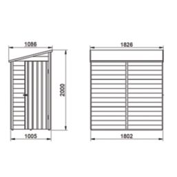 Forest  3' 6" x 6' (Nominal) Pent Overlap Timber Shed