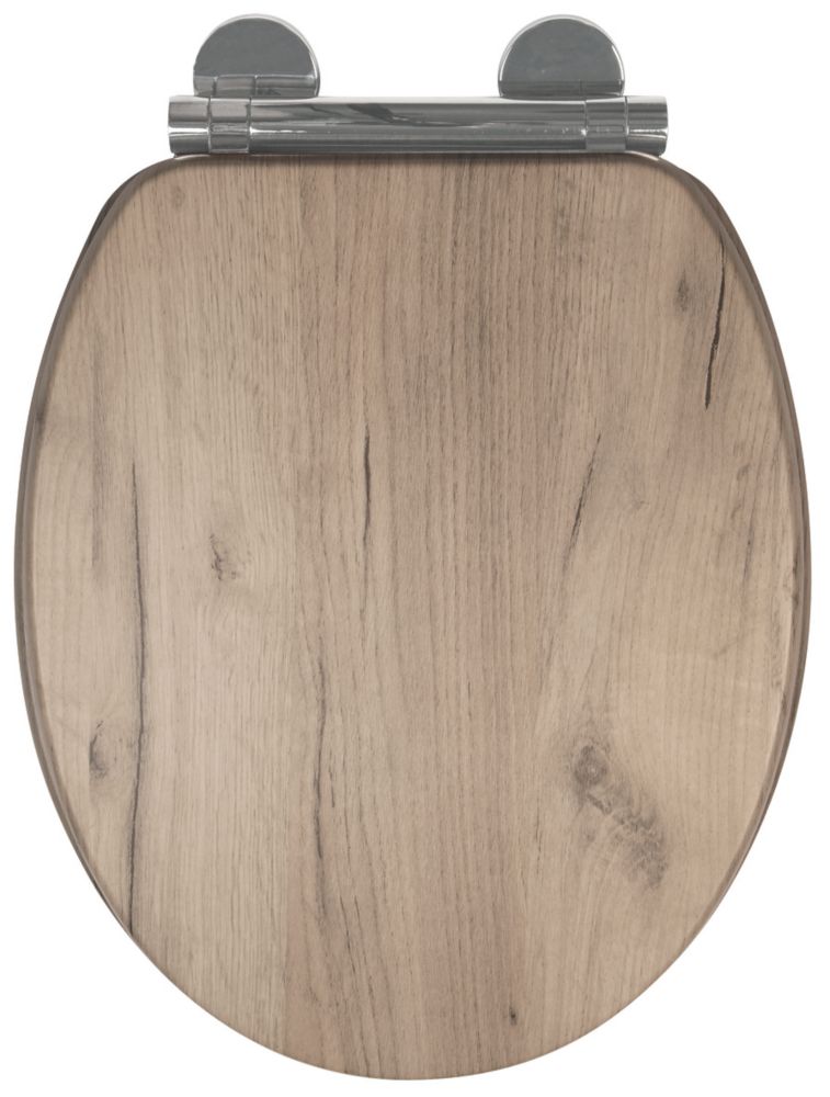 Grey oak shop toilet seat