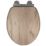 Croydex Corella Soft-Close with Quick-Release Flex-Fix Toilet Seat Moulded Wood Grey Oak