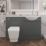 Alaska Bathroom Fitted Furniture Pack RH Vanity with Basin Dark Grey Matt 1244mm x 355mm x 997mm