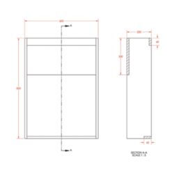 Alaska Bathroom Fitted Furniture Pack RH Vanity with Basin Dark Grey Matt 1244mm x 355mm x 997mm
