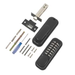 Eclipse Fire Rated  ED20 Mechanical Push Button Digital Lock Matt Black  38mm