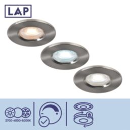 LAP Ubertas Fixed  LED Downlights Brushed Nickel 4W 420lm 10 Pack