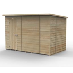 Forest Beckwood 9' 6" x 6' (Nominal) Pent Shiplap Timber Shed with Base
