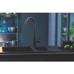 Abode Globe Single Lever Mono Mixer Kitchen Tap Black